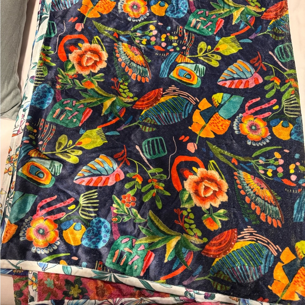 Johnny Was Navy Floral Maxi Skirt